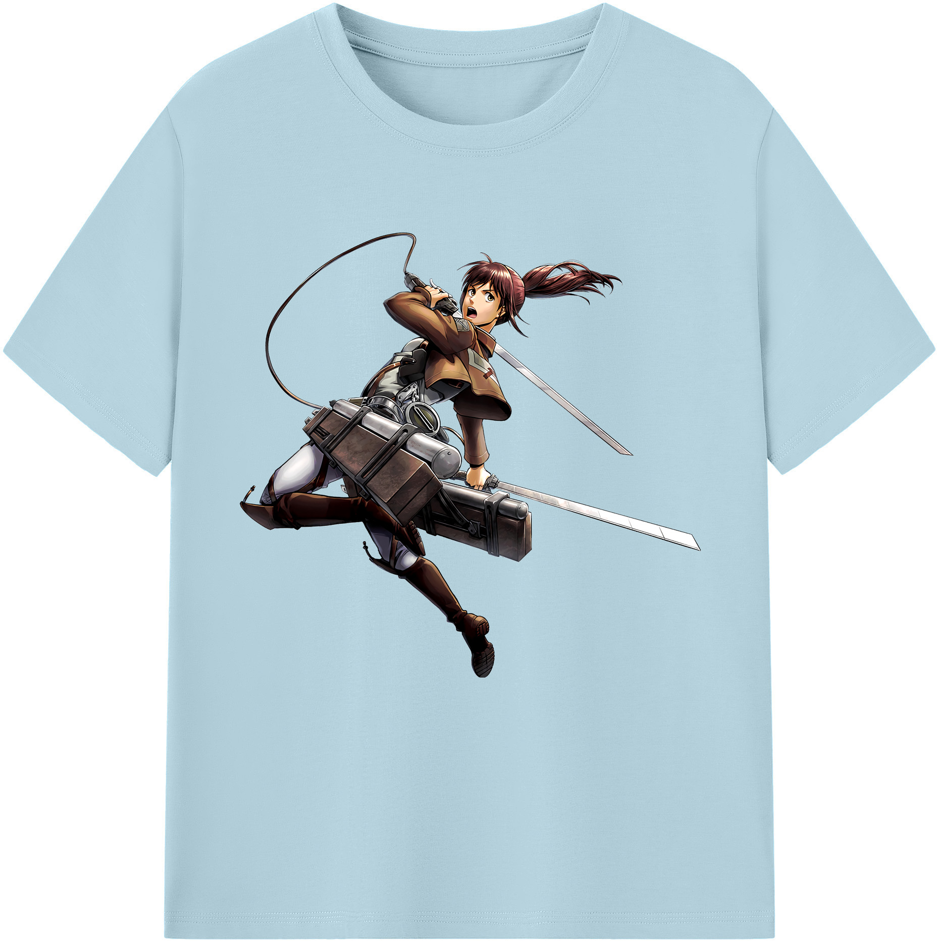 （画像用） 進撃の巨人 サシャ·ブラウス Attack on Titan Sasha Blaus 綿100％半袖Tシャツ（フロントプリント）